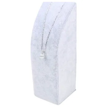 Šperkovnice Hranol, stojánek, dekolt na šperky 25cm šedý samet (A17SL)