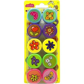 Dětské razítko Razítková sada 10 ks - Kvítí - PK60-4