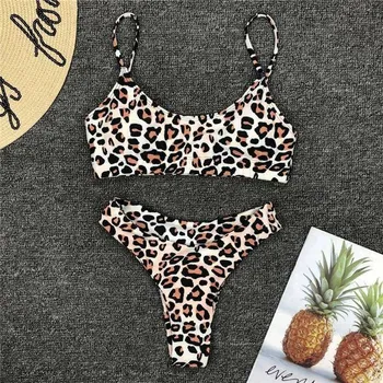 Dámské plavky Sexy bikiny s leopardím vzorem - Jak ukazuje fotografie 5,S