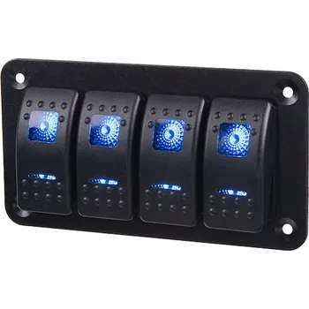 Auto elektroinstalace Panel s 4x spínači Rocker 12 - 24V, 47154