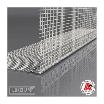 Stavební profil LIKOV LK AL 100 HOBBY lišta rohová s prolisem s tkaninou 145g 100/100mm délka 2,5m