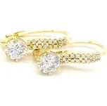 Zlaté náušnice kulaté se zirkony 3,95g