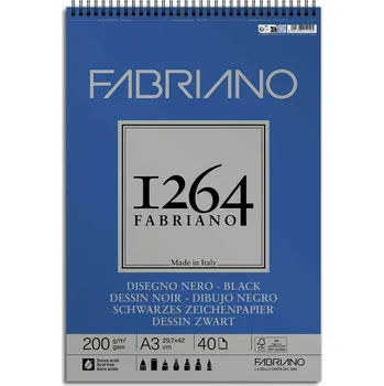 Skicák Fabriano 1264 Black, 200 g/m2 - A3