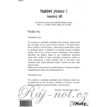 Hudebniny Hudebn pexeso - Houslov kl 1 - 72 kartiek pro zbavnou vuku hudebn nauky 1451472