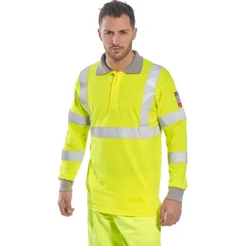 Sport Nehořlavá, antistatická, reflexní polokošile s dlouhými rukávy