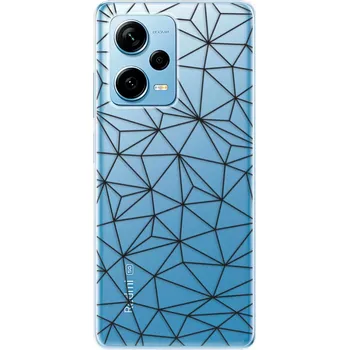 Pouzdro na mobilní telefon Odolné silikonové pouzdro iSaprio - Abstract Triangles 03 - black - Xiaomi Redmi Note 12 Pro+ 5G