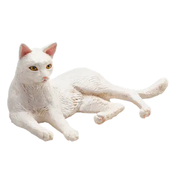 Figurka Mojo Kočka bílá ležící