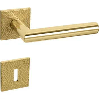 Dveřní kování TI - FAVORIT - HR 4002 5SQ T1 bez spodní rozety, klika/klika OLV - Mosaz leštěná lakovaná (33)