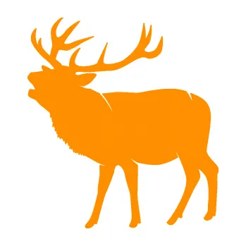 Samolepící dekorace SAMOLEPKA Jelen 005 levá (06 - oranžová) NA AUTO, NÁLEPKA, FÓLIE, POLEP, TUNING, VLASTNÍ TEXT, TISK, AUTOSAMOLEPKY.cz, POLEPY, OBRÁZEK, LOGO, SAMOLEPKY