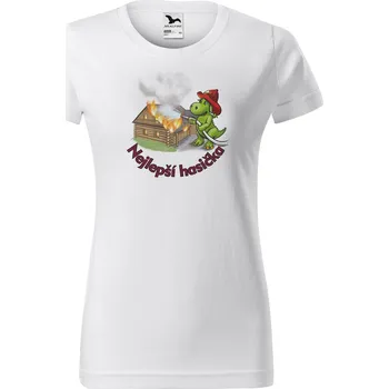 Dámské tričko Tričko Nejlepší hasička – Soptík (dámské) (Velikost: M)