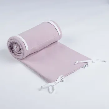 Tulimese Mantinel do postýlky růžový mušelínový UMÍSTĚNÍ MANTINELU: MANTINEL ZAKRÝVAJÍCÍ ČELA A JEDNU DLOUHOU STRANU POSTÝLKY, VOLBA ROZMĚRU POSTÝLKY: MANTINEL PRO ATYPICKOU POSTÝLKU