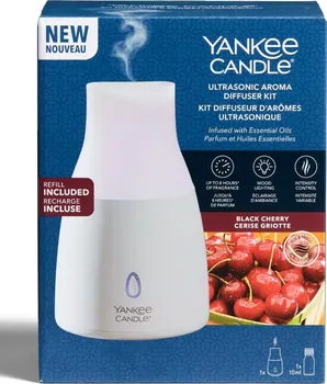 Aroma difuzér Yankee Candle Ultrasonic bílý + Black Cherry 10 ml