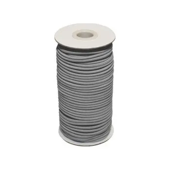 Guma, pruženka kulatá kloboučnická světle šedá 3mm, metráž