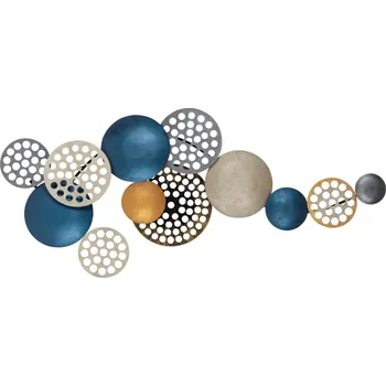 Nástěnná kovová dekorace Bronte 90x42 cm vícebarevná