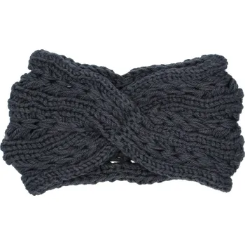 Čepice Pěkná zimní dámská pletená čelenka Zina, šedá