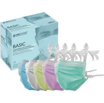 Vyšetřovací rukavice UNIGLOVES Jednorázové roušky Basic, 50 ks - barevné Barva: zelená