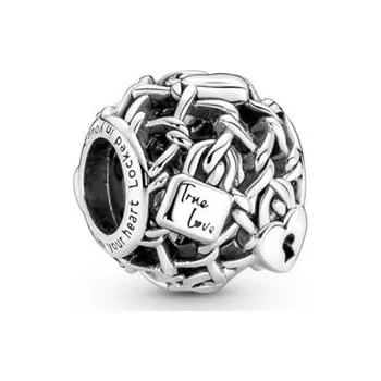 Přívěsek Děrovaný přívěsek PANDORA Pletivo s visacími zámky 790071C00