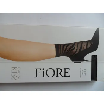 Dámské punčochy Fiore Steppe 15 den G1132 Ponožky black-černé uni (vzorované ponožky)