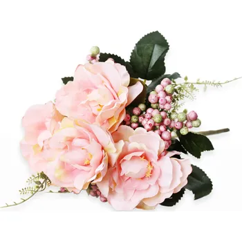 umělá květina Kytice mix umělá 31cm růžová
