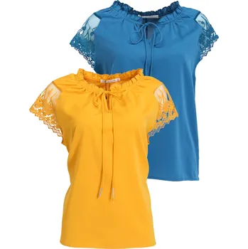 Dámská halenka Halenka Chic et Jeune Paris CC3825 barva: modrá-tyrkysová, velikost: S