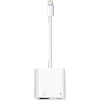 Datový kabel Přepojka / adaptér pro Apple iPhone / iPad - Lightning / ethernet + Lightning - bílá