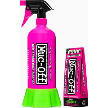 Motokosmetika Mycí prostředek na motocykly a jízdní kola MUC-OFF BIKE CLEANER PUNK POWDER 4 kusy + LÁHEV (čistič motocyklů a kol, 4 sáčky – to znamená 4 l čističe )