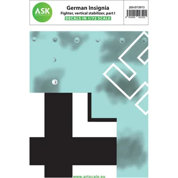 Plastikový model ASK 1/72 German Insignia part I - Fighter Aircraft 1937-1945 vertical stabilizer