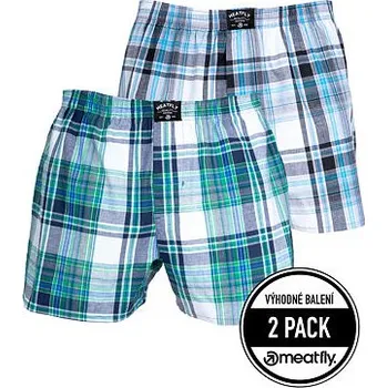 Trenýrky Meatfly pánské boxerky Doug Green / Black | Zelená | Velikost XL
