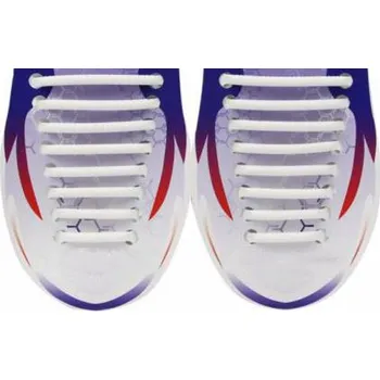 Tkaničky do bot Silikonové tkaničky do bot půlkulaté 16 kusů - Bílé