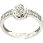 Zlatý prsten z bílého zlata se zirkony SAS005W (585/1000)