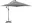 Uniprodo Boční slunečník s náklonem 250 cm, šedý