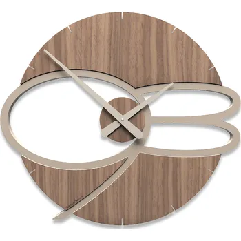 Hodiny Designové hodiny 10-122 CalleaDesign Max 50 x 45cm (více barevných verzí) Barva terracotta(cihlová)-24 Dýha zebrano - 87