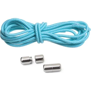 Tkaničky do bot Elastické tkaničky do bot, jeden pár - Světle modré, bílé