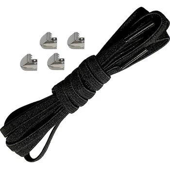 Tkaničky do bot Elastické tkaničky do bot široké, jeden pár - Typ A - Černé, 100 cm