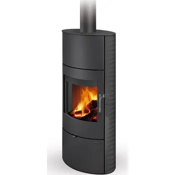 Krbová kamna ROMOTOP SONE 01 A keramika steel 58507 - keramická krbová kamna s reliéfem a možností akumulace