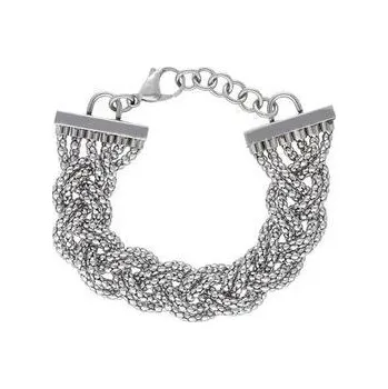 Náramek Doria Náramek stříbrný z oceli proplétaný L397