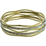 Doria Náramek z oceli zlatý s AB krystalky B179