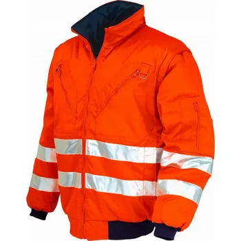 pracovní bunda INDUSTRIAL STARTER PILOT 04715 oboustraná reflexní bunda oranžová-modrá Velikost: L