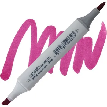 Lihová fixa COPIC Sketch oboustranná Brush & Chisel, RV19 Red violet