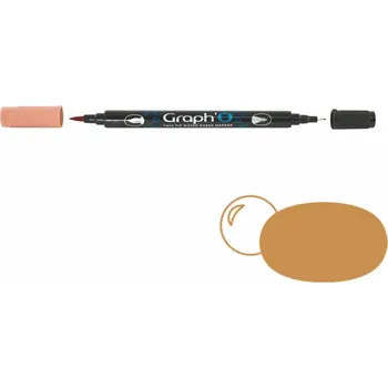 GRAPH'IT Akvarelová fixa GRAPH'O oboustranná Brush & Fine, Cajou