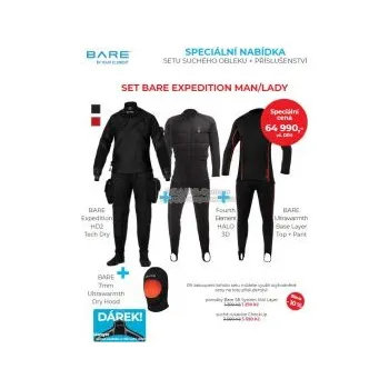 Neoprenový oblek Potápěčský suchý oblek Bare SET BARE EXPEDITION MAN / LADY