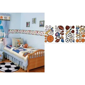 Samolepící dekorace Borders Unlimited Samolepky na zeď - Sport 65ks
