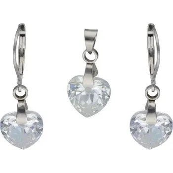 Souprava šperků Doria Set šperků z oceli stříbrný K195