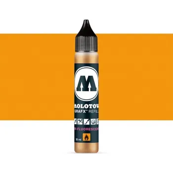 Lihový inkoust MOLOTOW Refill Ink pro GRAFX, oranžový UV-FLUORESCENT