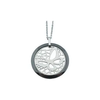 Řetízek Doria Řetízek z oceli MOTÝL stříbrná / černá I315