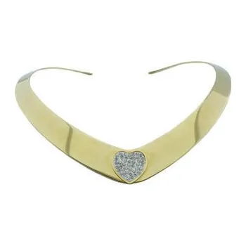 Řetízek Doria Náhrdelník pevný z oceli zlatý P020