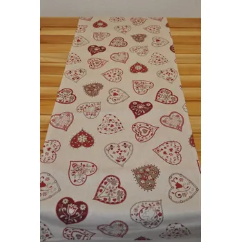 ubrus Axin Trading s.r.o. Ubrus běhoun Červená srdce Axin Trading s.r.o.