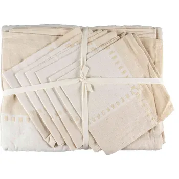 ubrus Set "BROWN SQ" 6xubrous.+ubrus 150x150cm