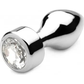 VšeNaSex.cz Ocelový anální kolík Large Jewel (čirý kamínek)