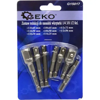 Vrtačka Geko Sada adaptérů do vrtačky 8ks 1/2" 1/4" 3/8" G15017 G15017